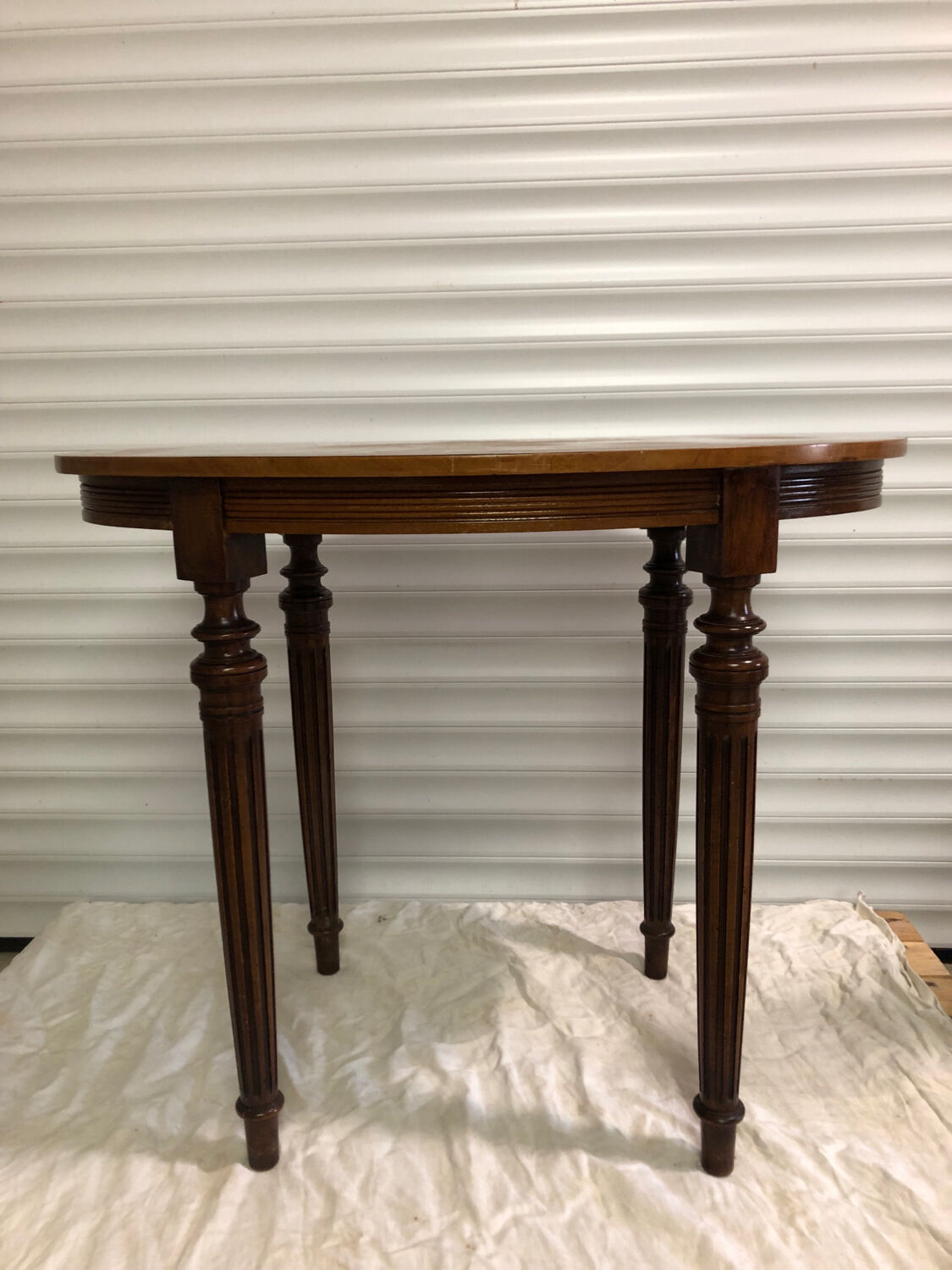 Solid wood oval table 1930