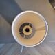 Striped fabric lampshade cylinder lamp