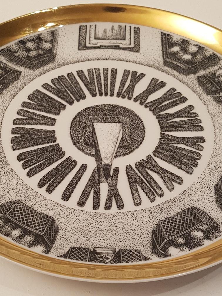 2 fornasetti porcelain plates