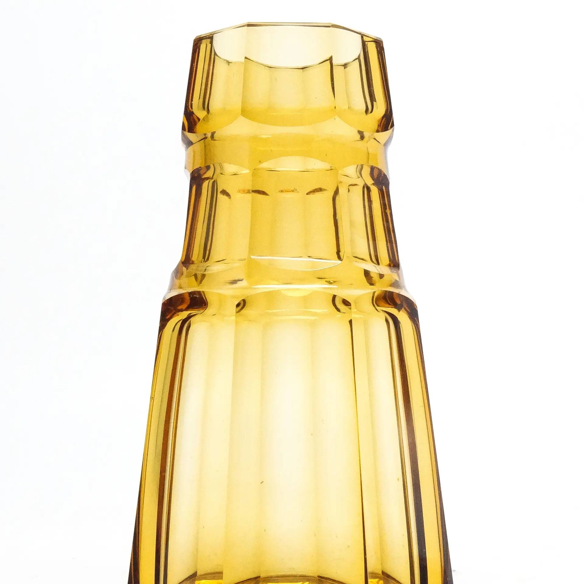 Art Deco vase, crystal, Moser, Czechoslovakia, 1930s