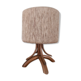 Vintage wood and rope lamp