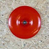 60s 70s discus wall lamp Teka Orange Space Age design aluminum metal
