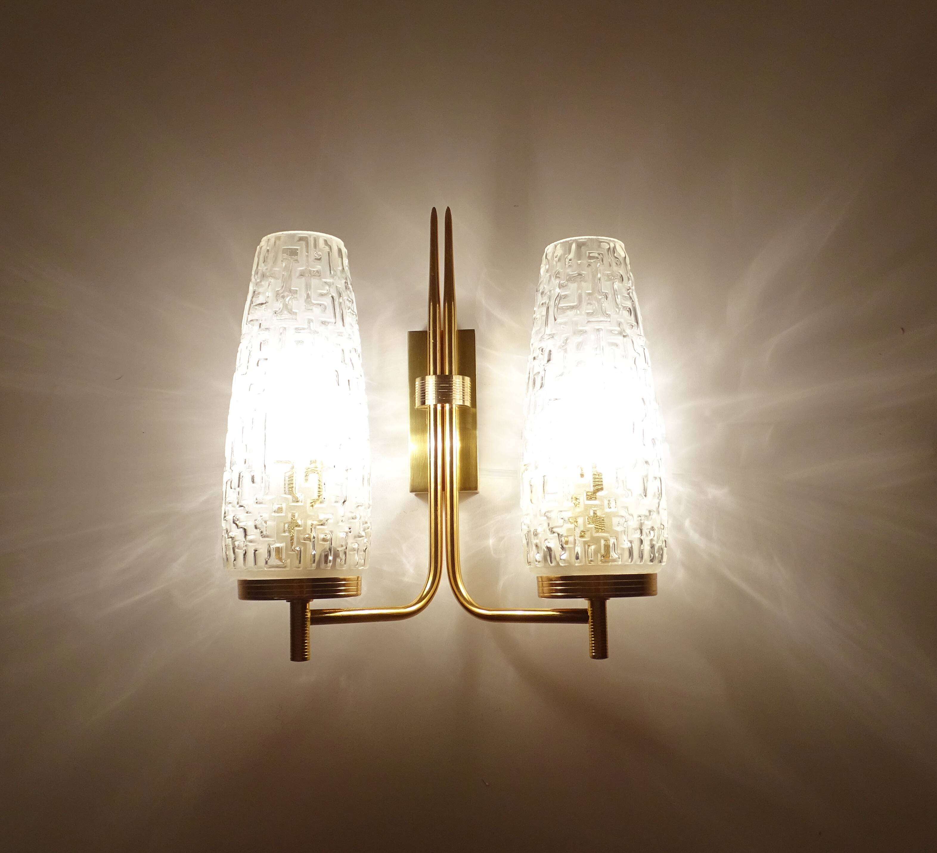 Vintage Glass Wall Light