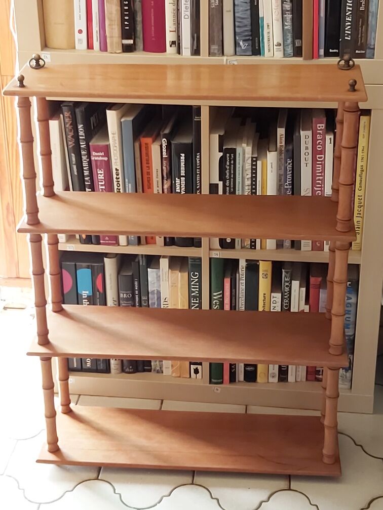 Vintage bamboo wood shelf