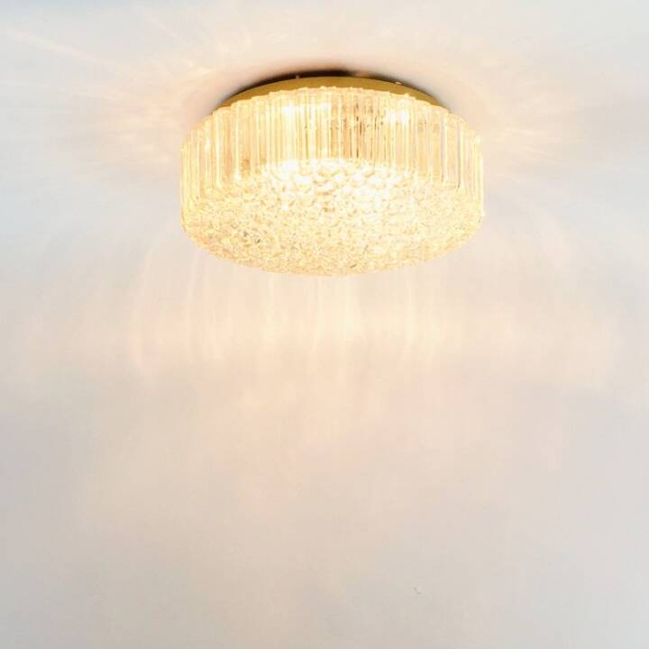 Mid-Century Amber Bubble Glass Ceiling Light by H.Tynell for Limburg, 1960s