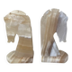 Pair of horse bookends in onyx