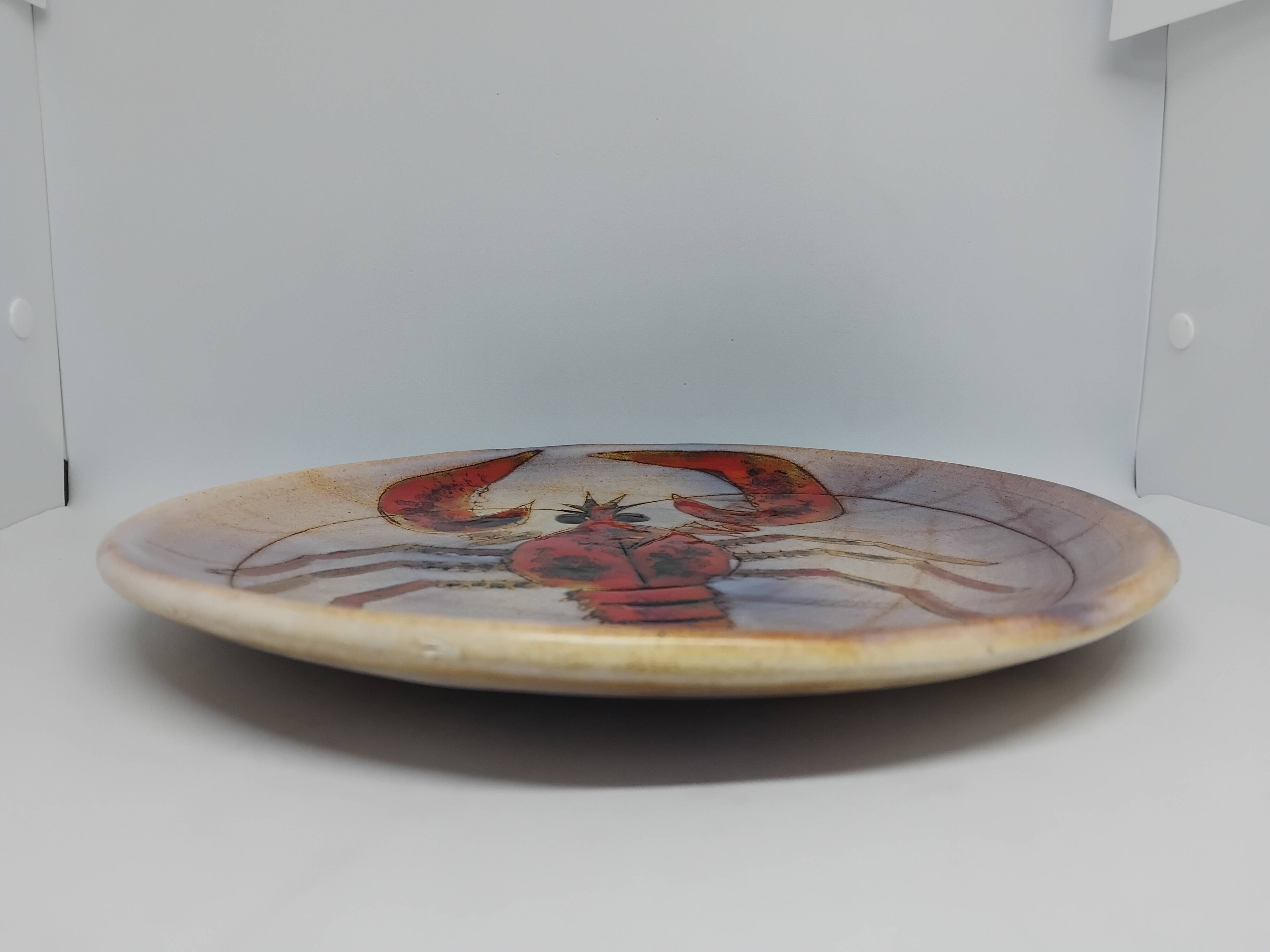Assiette vintage année 60’. Monique Brenner / Vallauris.