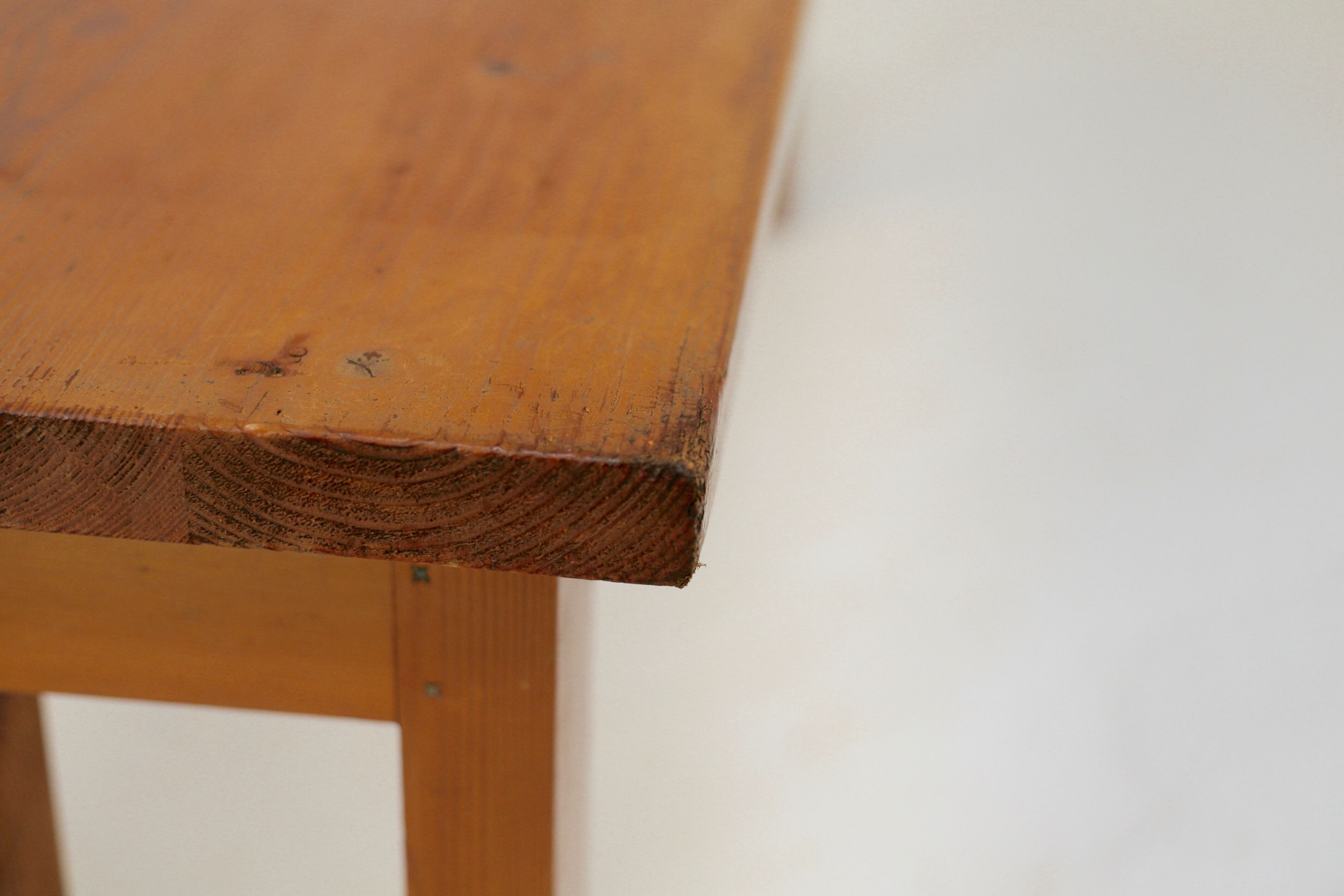 Pair of brutalist benches. Wood. France. Circa 1960.
