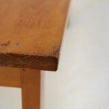 Pair of brutalist benches. Wood. France. Circa 1960.