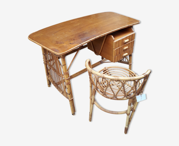 Desk and armchair