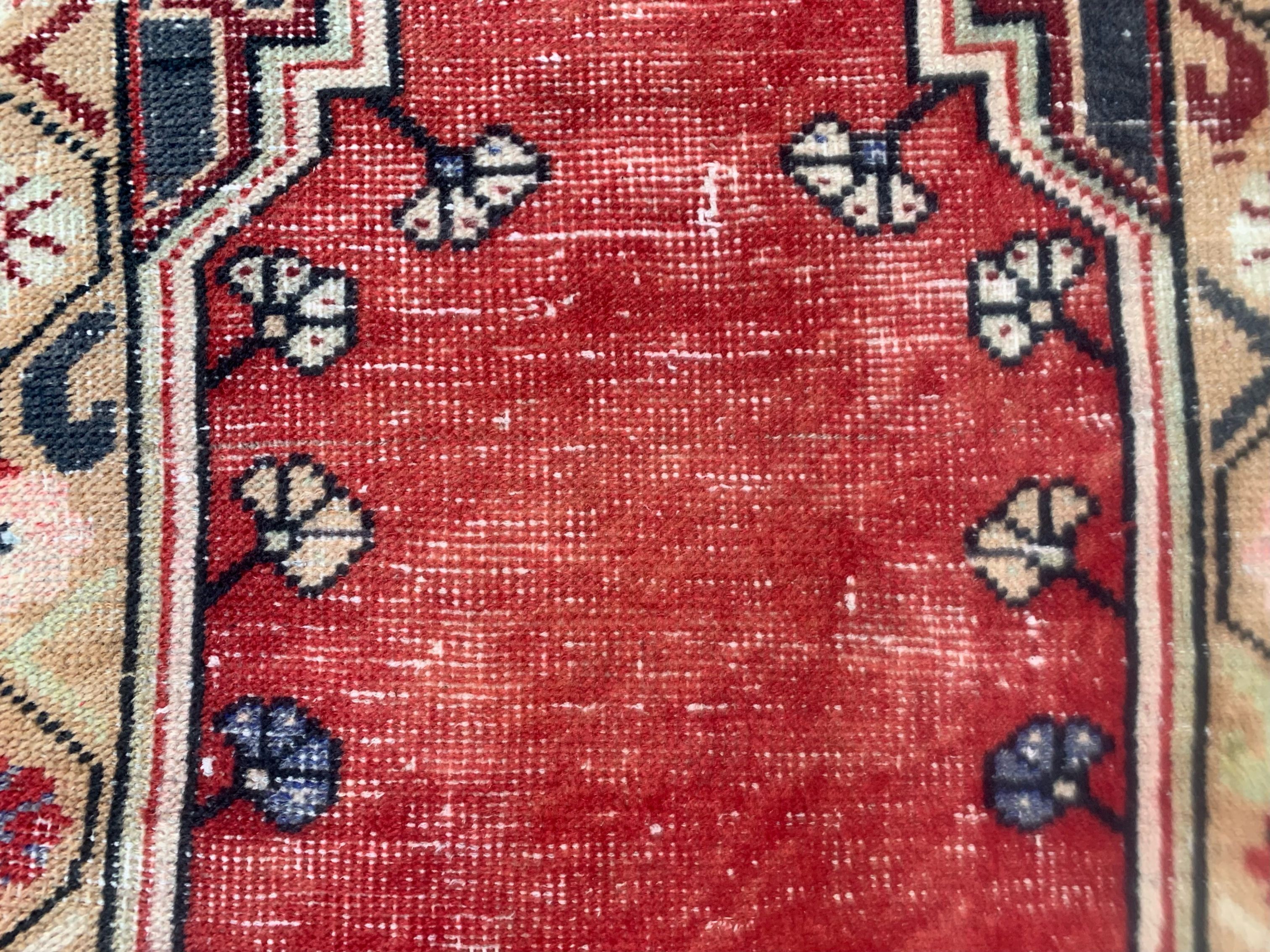 Turkish oushak rug 115x73 cm vintage carpet