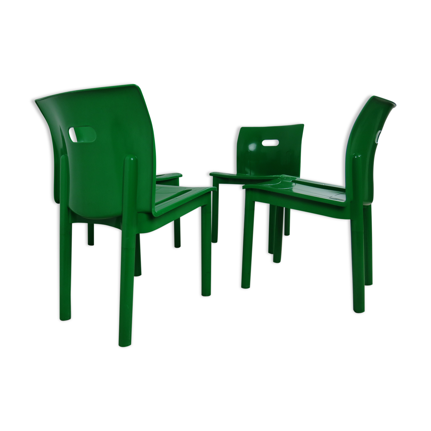 Stackable Chairs K 4870 Design Anna Castelli Ferrieri for Kartell Edition 1985 - - (Set of 4 Pcs)