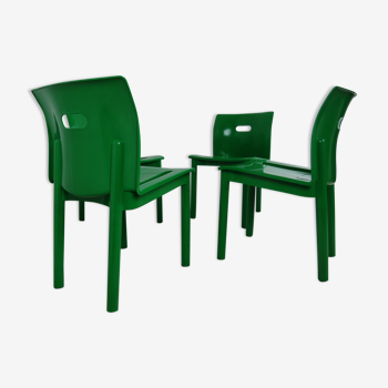 Stackable Chairs K 4870 Design Anna Castelli Ferrieri for Kartell Edition 1985 - - (Set of 4 Pcs)