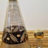 Art Deco style glass carafe with gold decoration