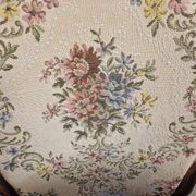 Pair of Louis XV style armchairs - In carved and moulded wood with flowers