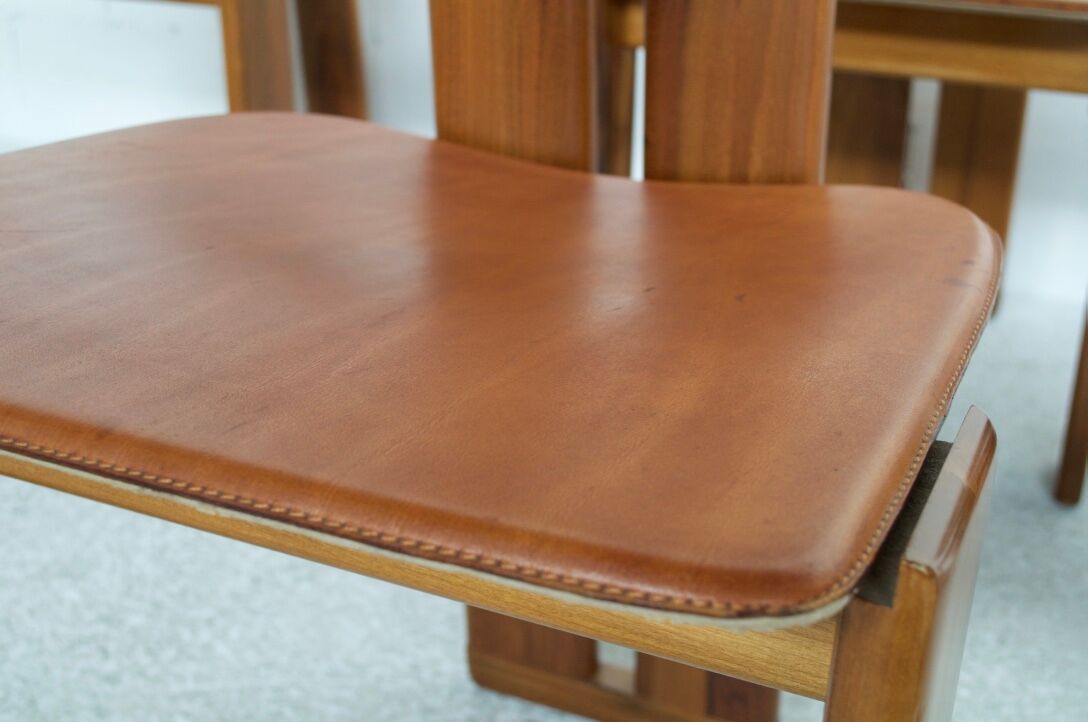 6 chairs natural leather walnut and beech sapporo 70 ' girgi mobili publisher
