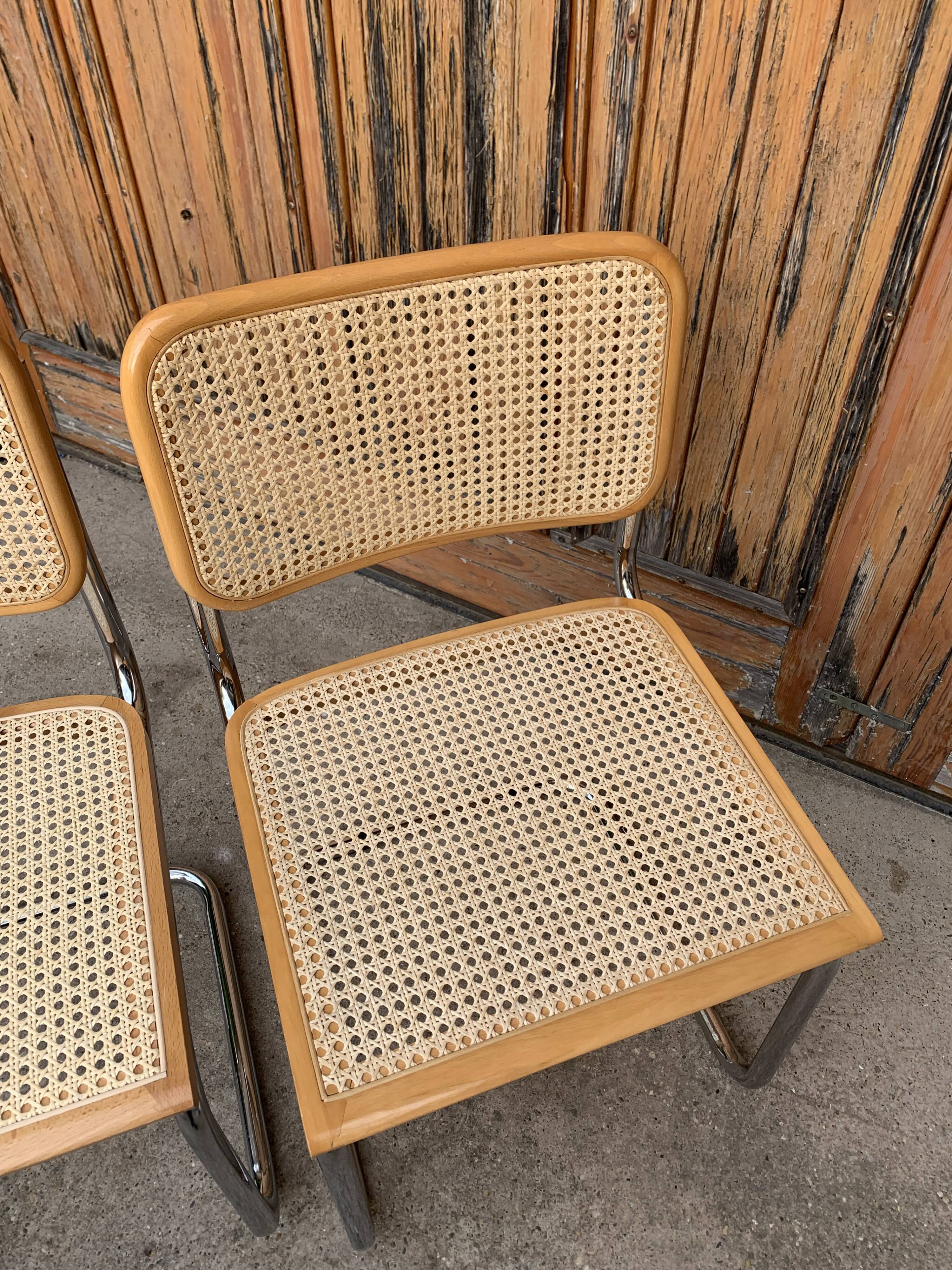 2  Mid century modern Cesca chairs Marcel Breuer
