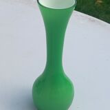 Vintage green opaline vase