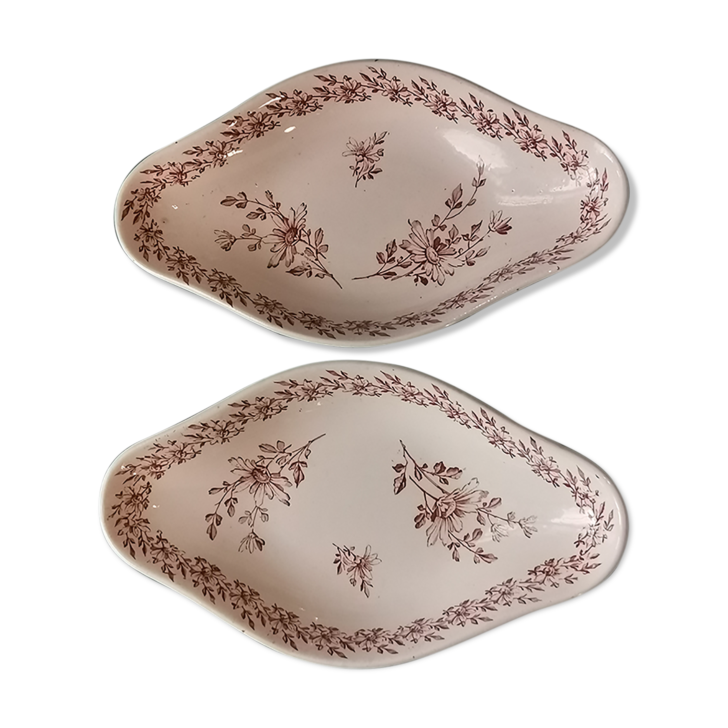 Set of 2 raviers Lunéville "daisys"