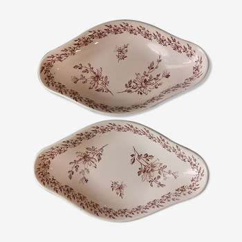 Set de 2 raviers Lunéville "pâquerettes"