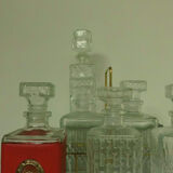 Set of 8 glass decanter crystal