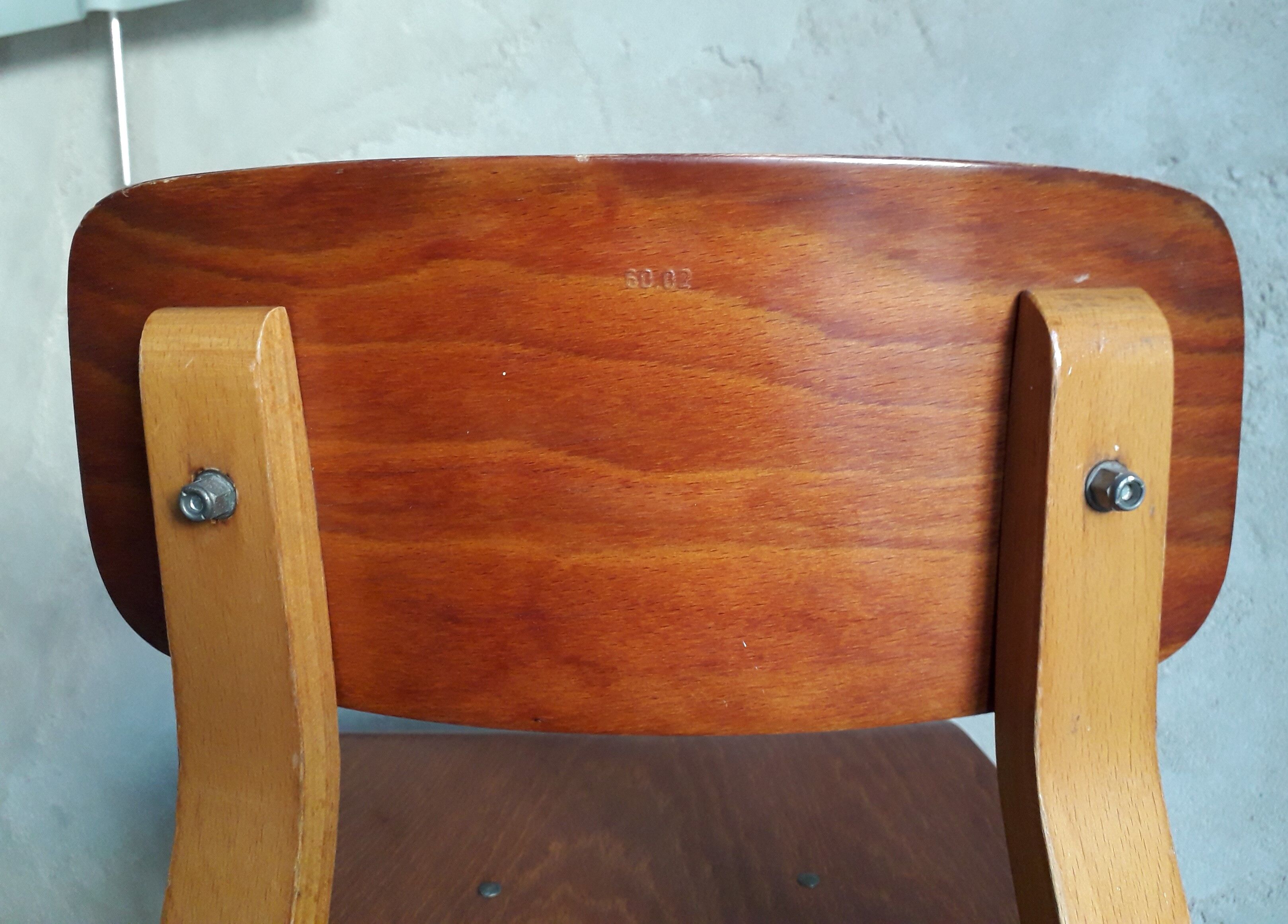 Children's school chair made of vintage wood