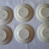 2 Lots de 6 assiettes plates porcelaine Longwy art déco