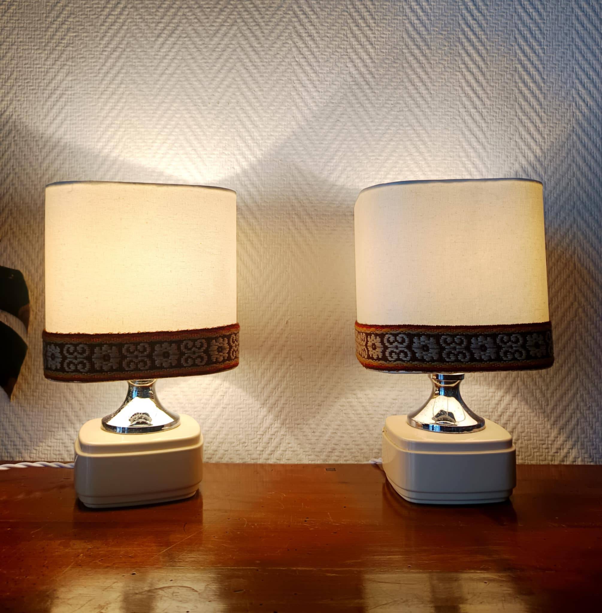 Pair of vintage 1970s lamps