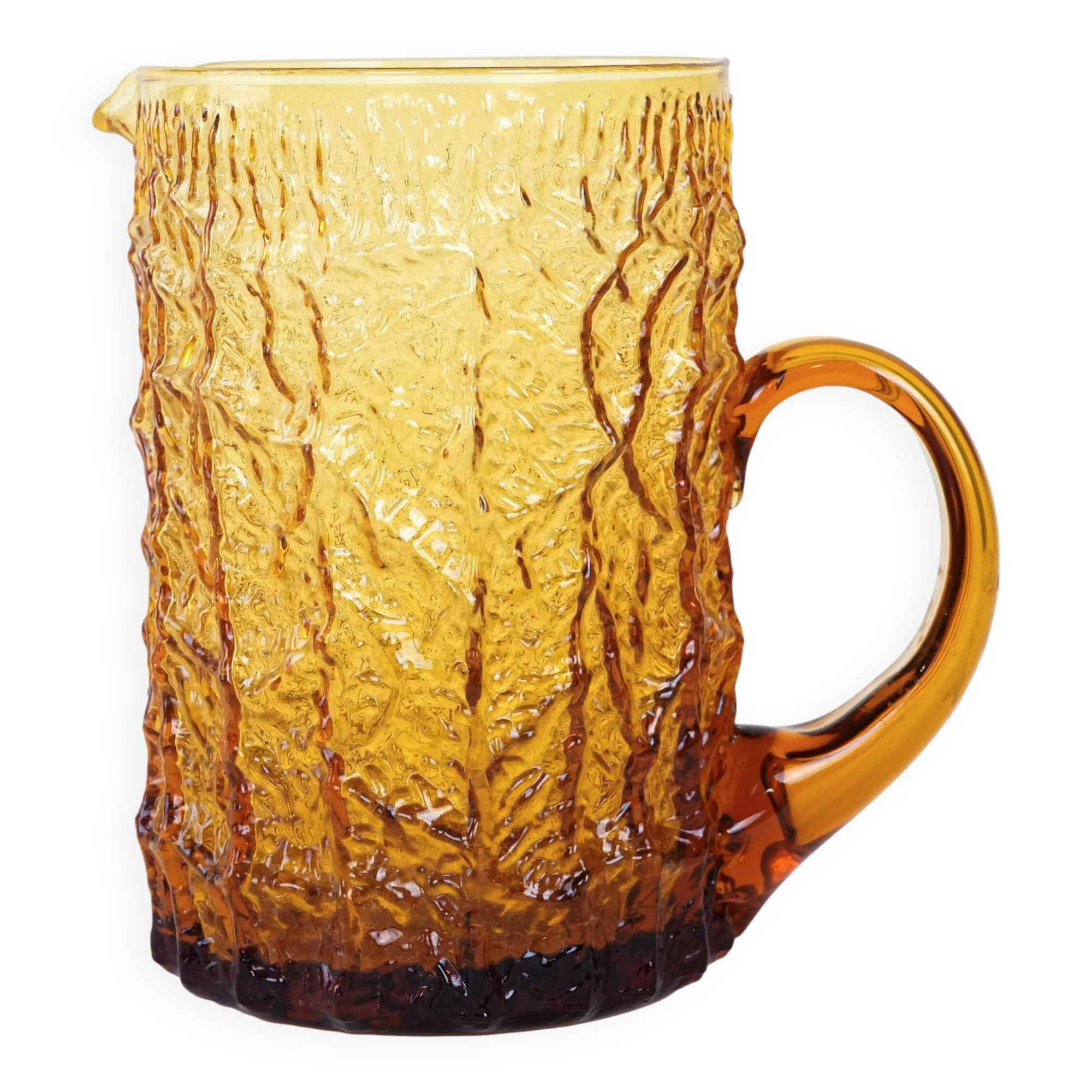 Glass jug, Italian design, 1960s, made in Italy