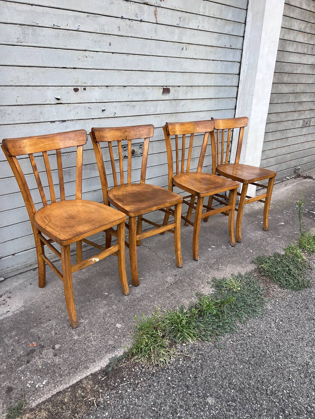 (Lot) 4 Honey Bistro Chairs