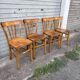 (Lot) 4 Honey Bistro Chairs