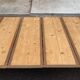 Round extendable banquet table stripped in solid mahogany with 4 extensions, 19th century.