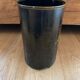 Basket in painted sheet metal Napoleon III signed black background and flowers