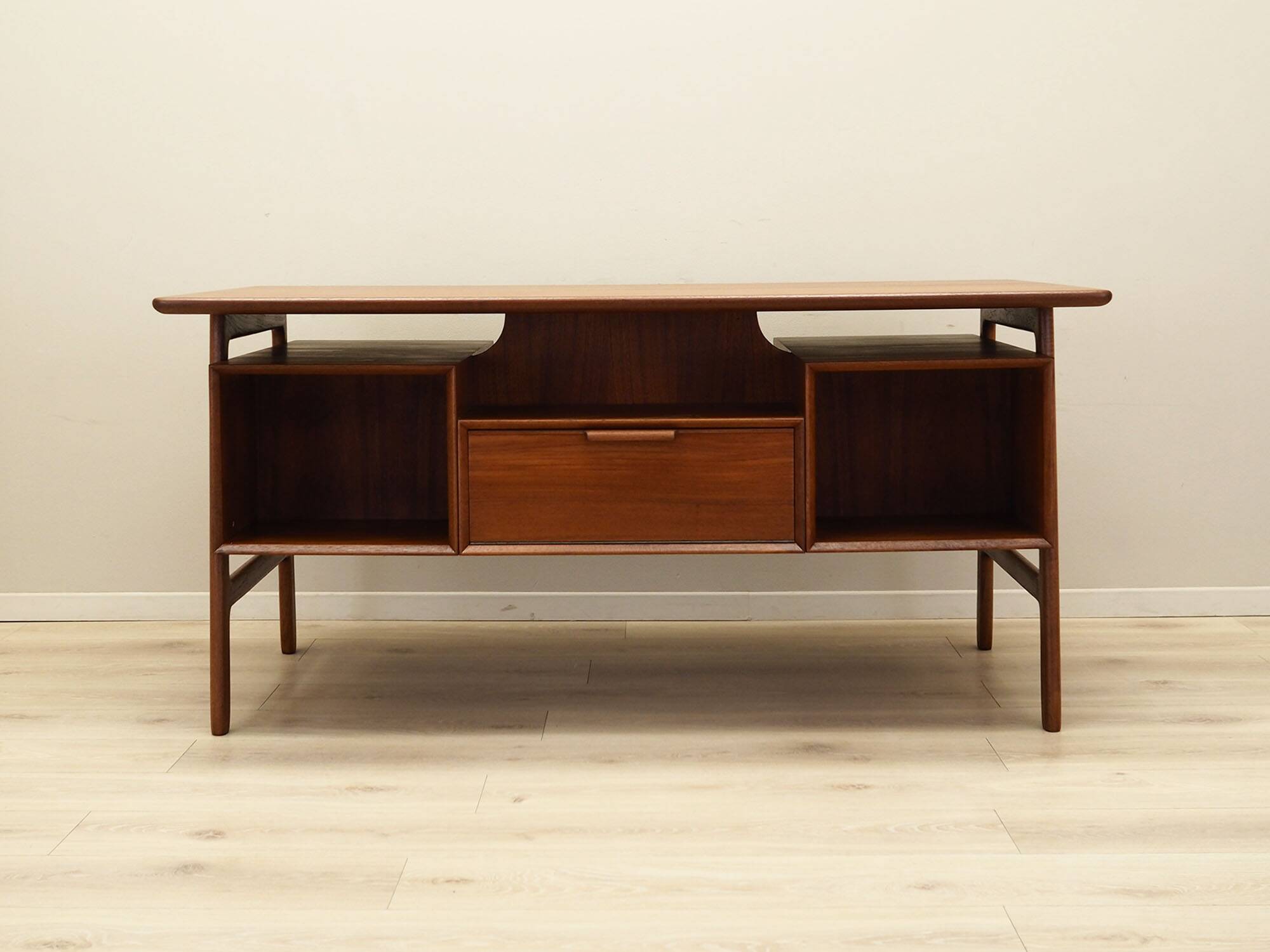 Teak desk, Danish design, 1970s, manufacturer: Omann Jun