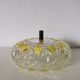 Candy dish, sugar bowl in transparent faceted glass