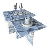 Square trundles 100% Arabescato marble