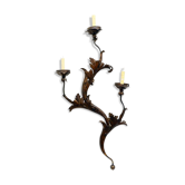 Apply wall floral vintage iron Italy, 1940