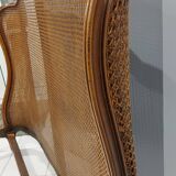 Louis XV style double cane basket bed, mid-20th century