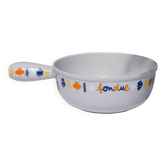 Enamelled cast iron fondue pan