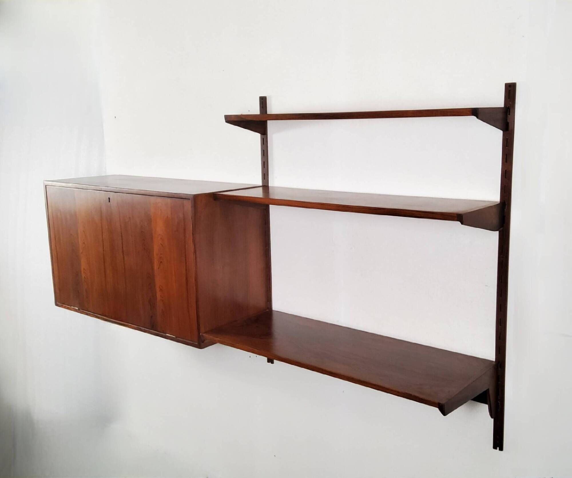 Etagere secrétaire mural scandinave en bois Design Kai Kristiansen