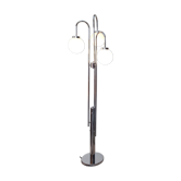 Italian lamppost 3 globes opalines 60s