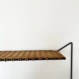 Raoul Guys rattan wall shelf 1950