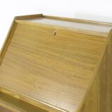 Midcentury Bureau Desk Cabinet In Teak Vintage Modern Danish Style