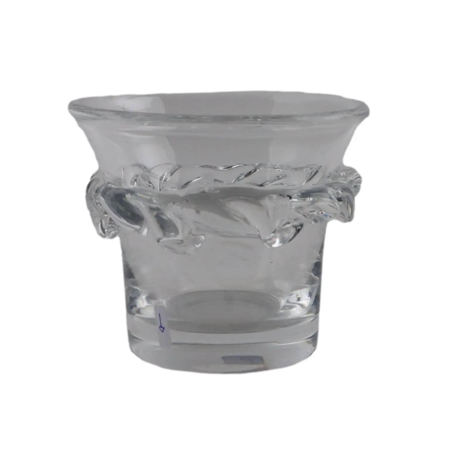 Vintage crystal ice bucket Daum France 1950s