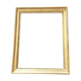 Frame rectangle vintage wood black white gild