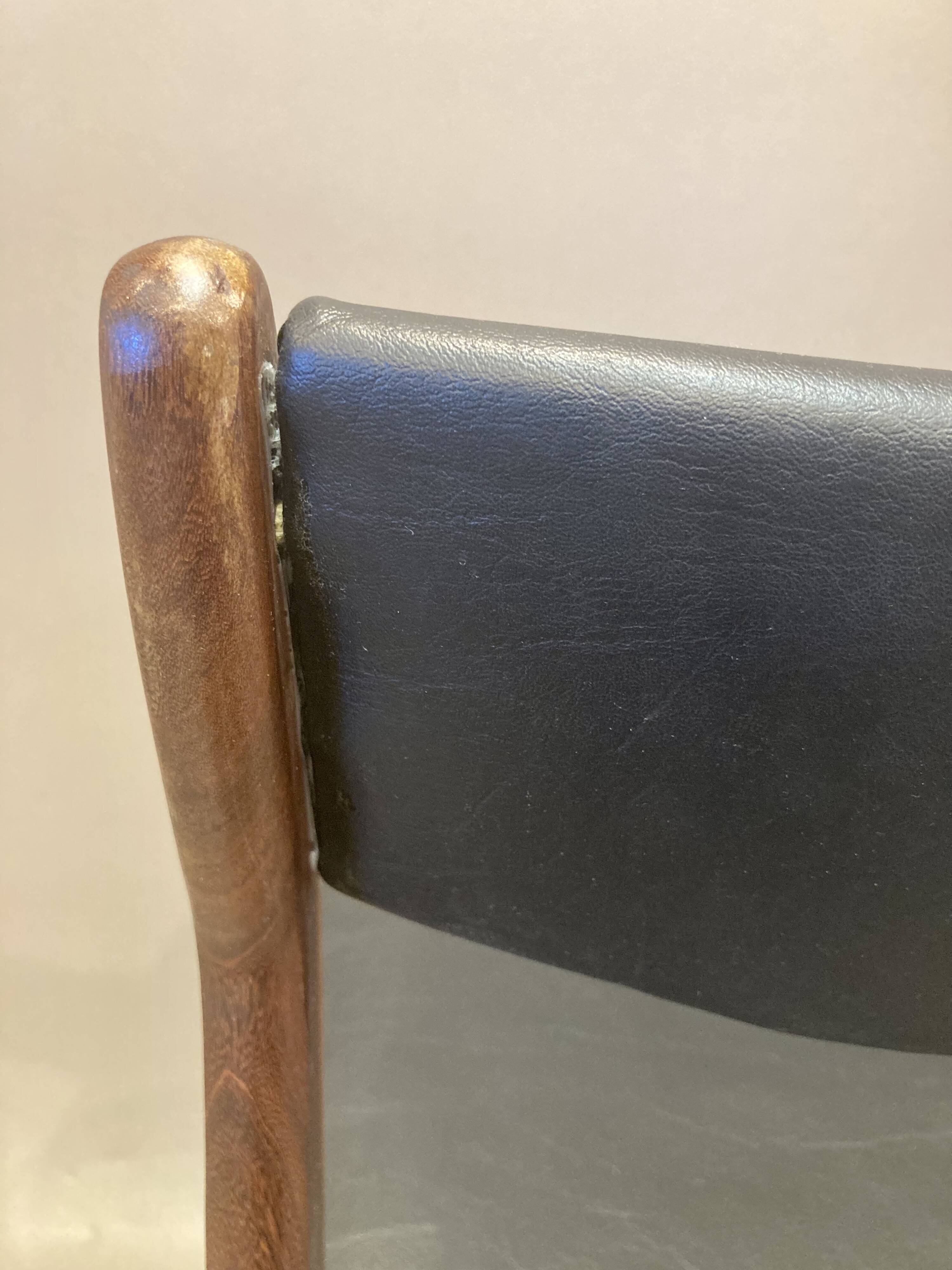 Set of 4 "Scandinavian design" chairs 1950