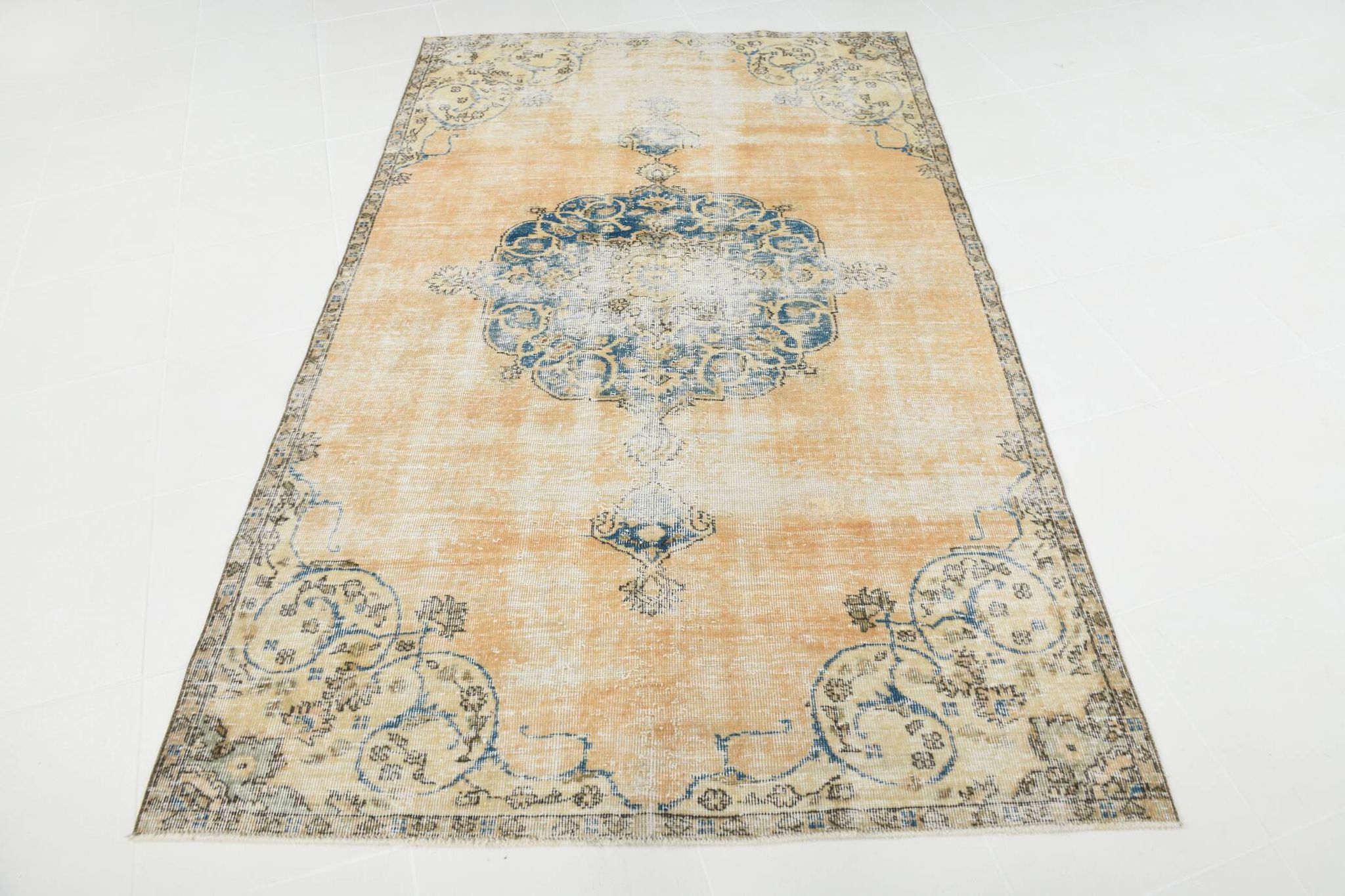 Natural Vintage Rug, Rustic Boho Rug, 157x254 Cm