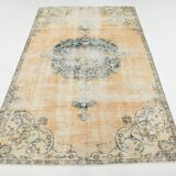 Natural Vintage Rug, Rustic Boho Rug, 157x254 Cm