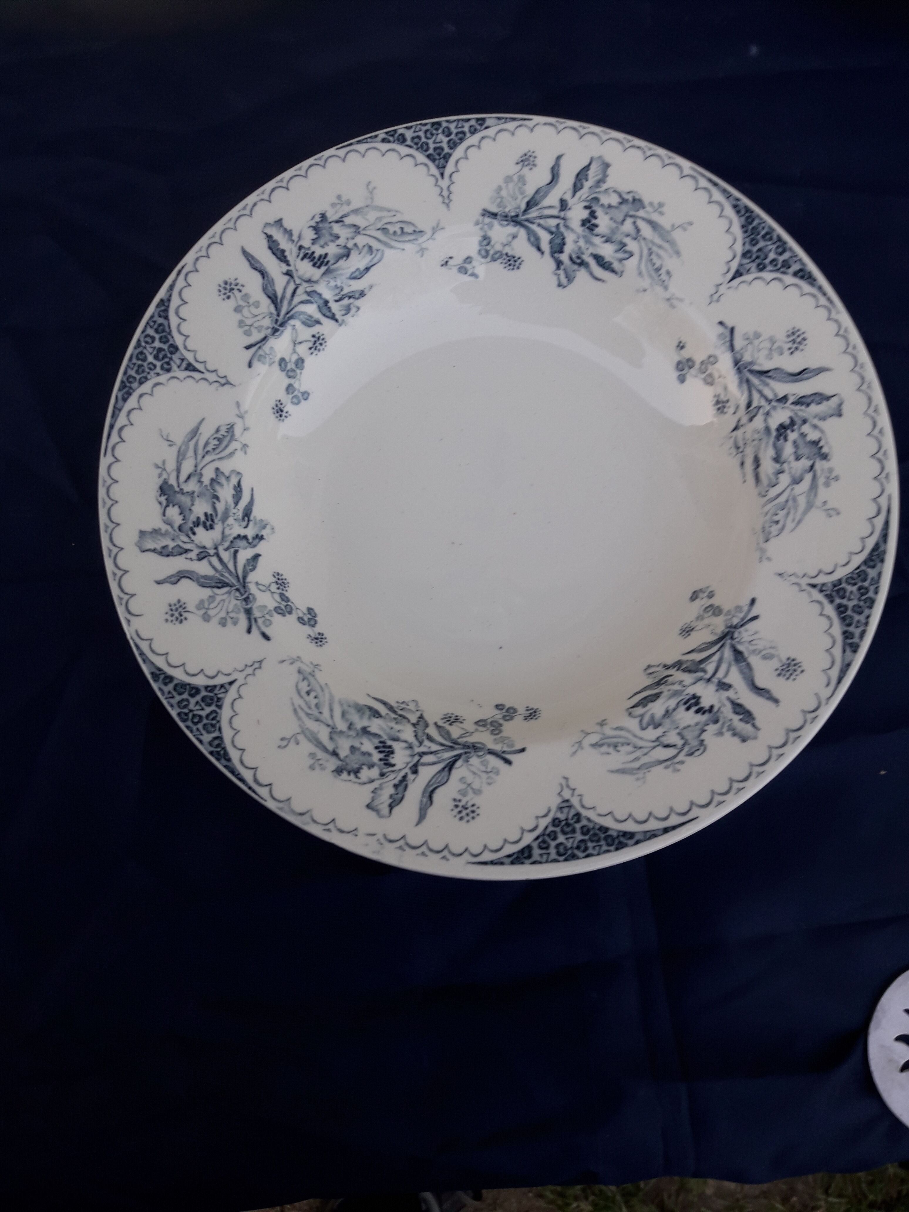 3 hollow plates in lunéville earthenware model Lille diam 22.5 cm