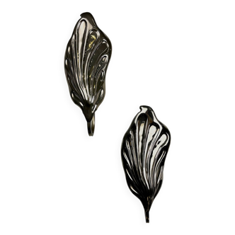 Pair of Tommaso Barbi "Rhubarb" sconces for Bottega Gadda, Italy, 1970s